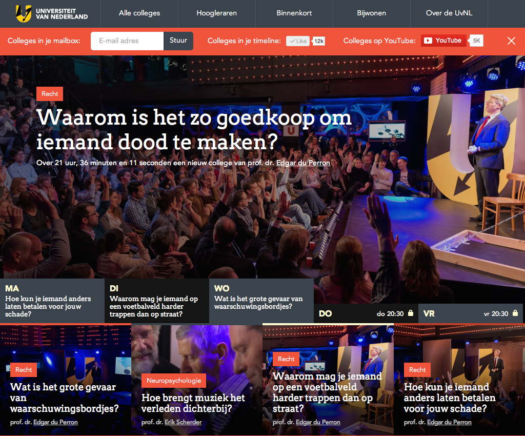 Universiteit van Nederland - oktober 2013 tot juni 2014